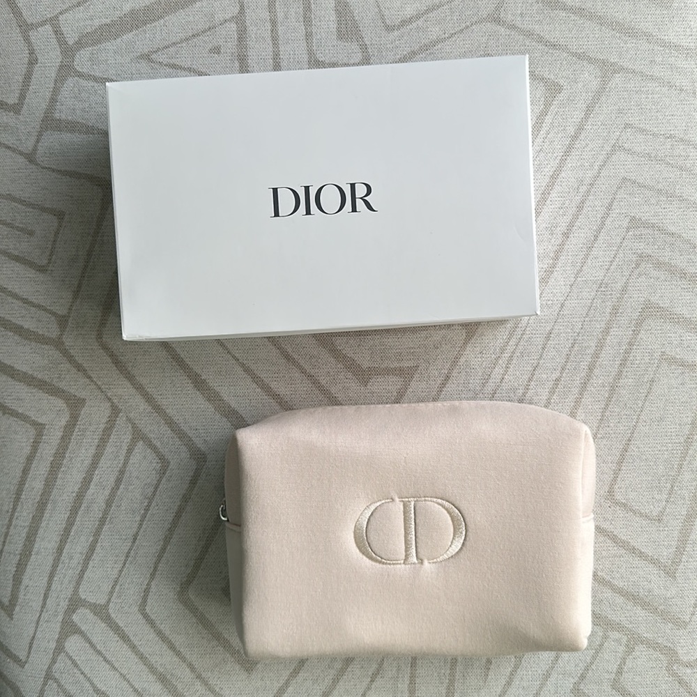 Dior beauty beige pouch